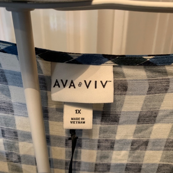 Ava+ Viv plus size flutter sleeve ruffle‎ tiered dress. NWT . Retail 30 - Picture 7 of 8